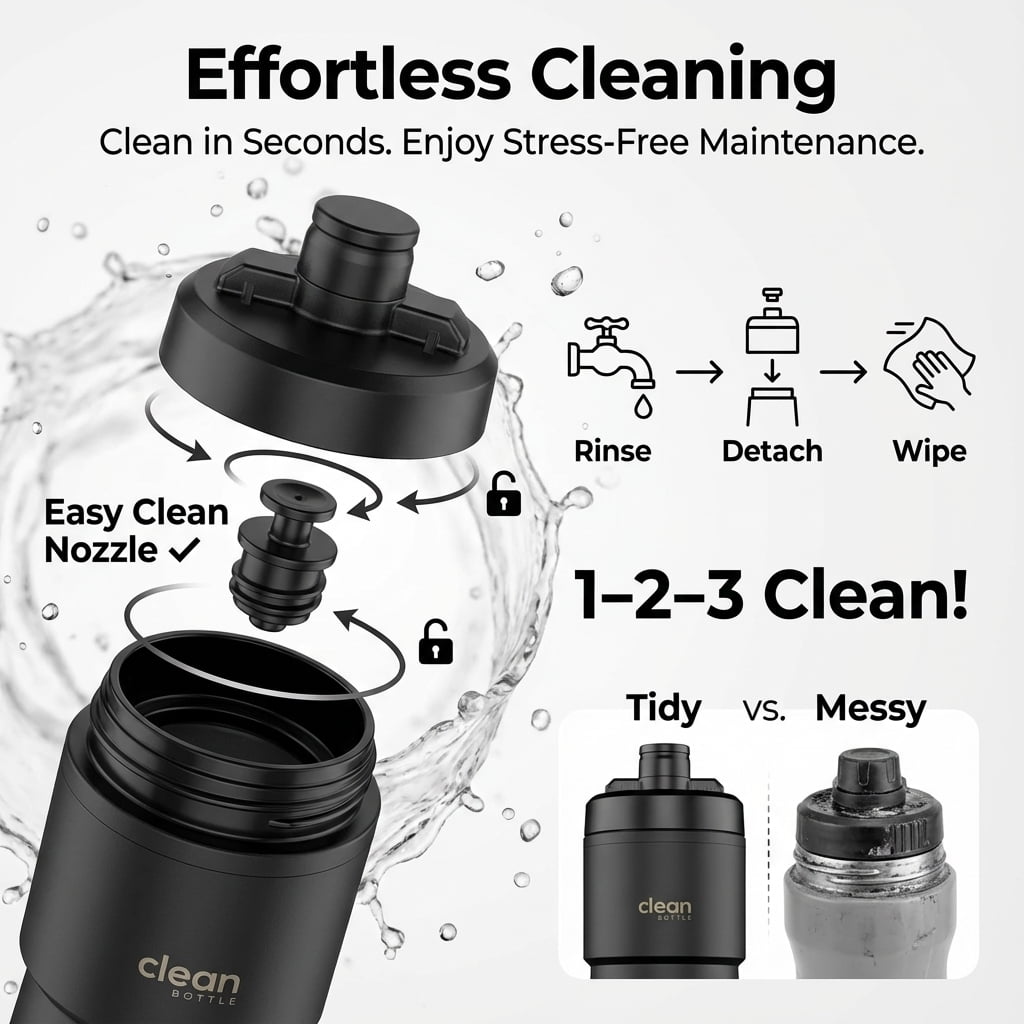 Clean Hydration Insulated Sport Water Bottle 23 oz