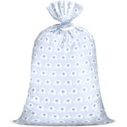 WRAPAHOLIC 56" Large Baby Boy Plastic Gift Bag - Cute Blue Elephant Design for Baby Shower, Kids Birthdays, Parties, Celebrating, or Any Occasion - 56"H x 36"W