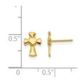 thumbnail image 2 of FJC Finejewelers 14 kt Yellow Gold Button Madi K Heart Cross Post Earrings 10 x 6 mm, 2 of 6