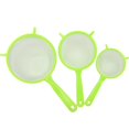 thumbnail image 2 of Set of 3 Mesh Scoop Strainers with Hanging Hole Design - Lightweight, Durable Food Sieves for Home Kitchen, 2 of 8