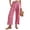 27# Hot Pink, variant on Women's Gingham Plaid Wide Leg Palazzo Pants Elastic High Waist Cropped Lounge Trousers with Side Pockets for Casual Daily Wear Blue M
