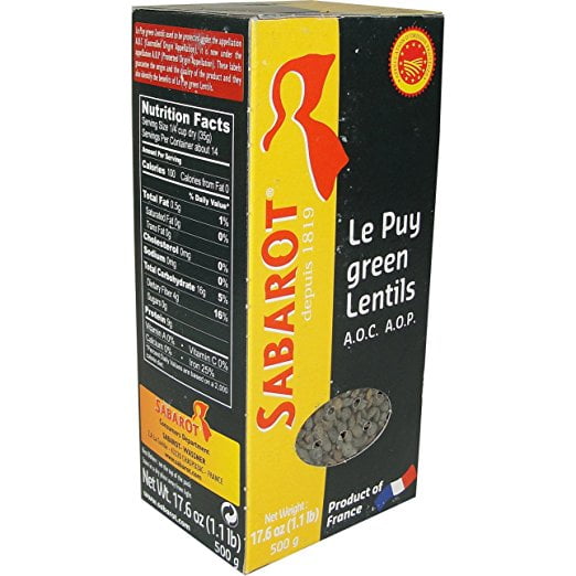 French Green Lentils from Le Puy AOC/AOP - 1.1 lbs