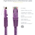 thumbnail image 3 of StarTech 50ft CAT6 Ethernet Cable - Purple CAT 6 Gigabit Ethernet Wire -650MHz 100W PoE++ RJ45 UTP Molded Category, 3 of 5