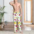 thumbnail image 2 of Fuzoiu Strawberry and Lemon Print Men's Pajama Pants,Lounge Pants for Men,Lounge PJ Bottoms,Sleepwear Pants with Drawstring Pockets -XX-Large, 2 of 6