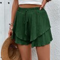 thumbnail image 4 of cfhntfmh Women Flowy Shorts Ruffle Shorts Skirts Boho Summer Tennis Casual Mini Skirts Baggy Wide Leg Shorts, 4 of 6