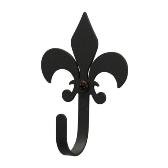 Crochet Mural Fleur-de-Lis Extra Petit - Noir