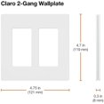 thumbnail image 3 of Lutron CW-2-WH-48 Claro 2-Gang Wall Plate, White, 48-Pack, 3 of 3
