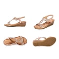thumbnail image 3 of Sandalias de vestir bohemias cómodos zapatos de verano con diamantes de imitación para mujeres y niñas, 3 of 7