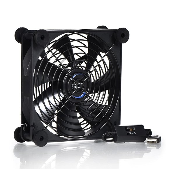 shiyou-Quiet 140mm USB Fan, 5V USB Portable Cooling Fan for Flat Panel TV Receiver Router DVR PlayStation Xbox Computer Cabinet Cooler