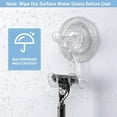 thumbnail image 5 of Quntis Large Suction Cup Hooks, 2 Pack Shower Razor Holder - Heavy Duty Reusable Vacuum Wreath Hanger, Damage Free Wall Hooks for Bathroom Kitchen Towel Loofah Sponge Key Christmas Decorations, 5 of 9