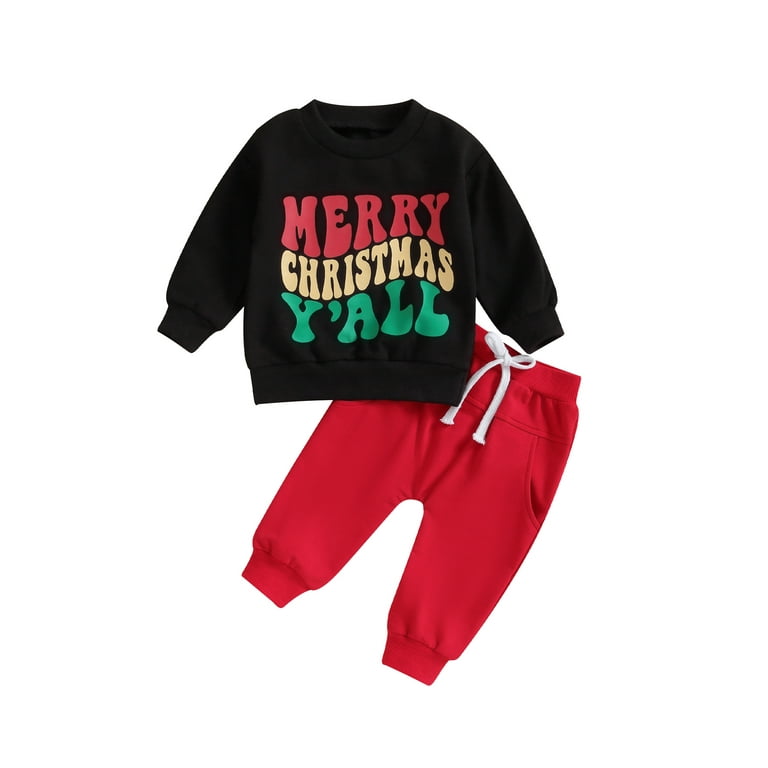 Christmas Toddler Baby Boys Clothes Sets 3M 6M 12M 18M 24M 3Y Long