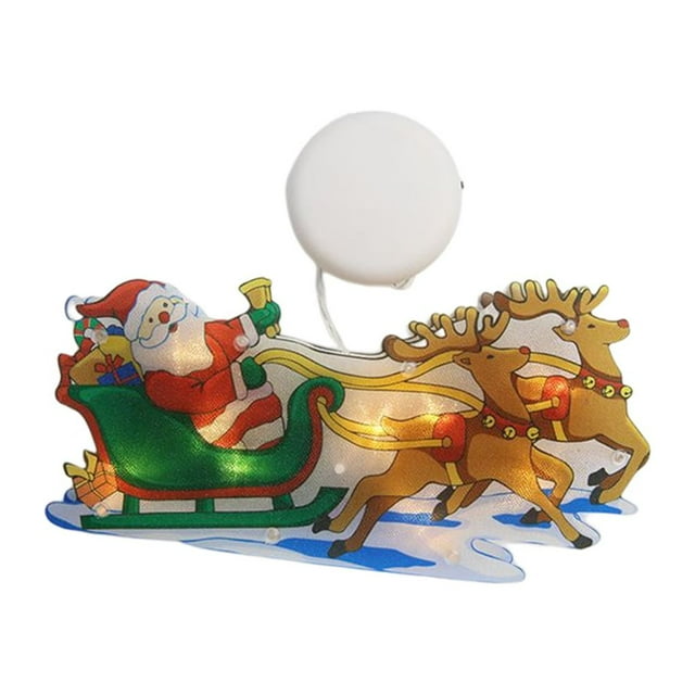 Bewildely Luz de ventana de Navidad IP44, iluminación colgante de Navidad, decoración con , ventosa, lámpara de interior, fotografía Kits de decoración para fiestas Tipo 7