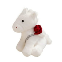 Gaiwos Horse Stuffed Animal 10.2 inches, Adorable Horse Plush with Rose Bouquet, Ideal Valentines Day Birthday Gifts for Adults and Kids