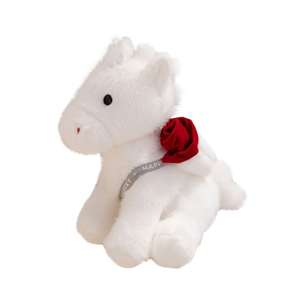 Gaiwos Horse Stuffed Animal 10.2 inches, Adorable Horse Plush with Rose Bouquet, Ideal Valentines Day Birthday Gifts for Adults and Kids