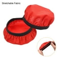 thumbnail image 4 of Uxcell 3.54-4.33 Inch Earphones Flexible Fabric Covers, Red Washable Headphone Covers, 2 Pairs, 4 of 5