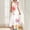 Pink, variant on Drovellove Women's Casual Daily Summer Maxi Dresses, Irregular Hem Notch V Neck Sleeveless Loose Flowy Pleated Swing Floral Print Solid Color Beach Vacation Sundress