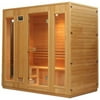ALEKO STI6ESPOO Canadian Hemlock Indoor Wet Dry Sauna, 4.5 kW Harvia KIP Heater, 4-5 Person