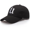thumbnail image 1 of Gorra de béisbol deportiva de algodón para hombre y mujer, estilo anime, letra U, 1 of 1