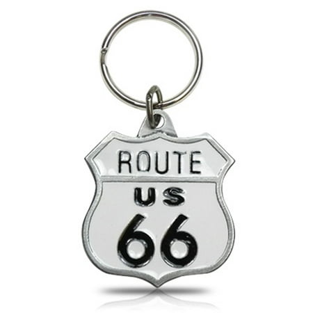 Route 66 Emblem Metal Key Chain
