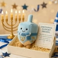 thumbnail image 2 of Hanukkah Emotional Support Plush, Handmade Dreidel and Gelt Stuffed Animals Adorable Gift Hanukkah Dreidel with Emotional Support Cards, Faith, Light, and Joy - in Every Hug(Dreidel), 2 of 6