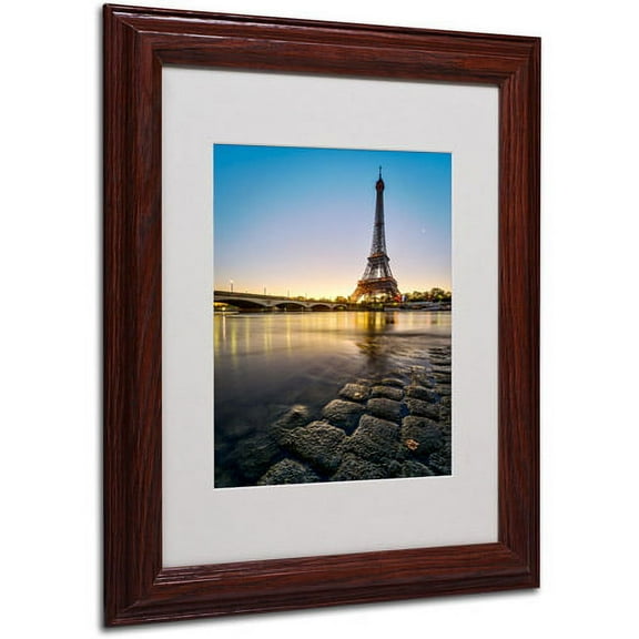 Trademark Fine Art "Sunrise In Paris" Framed Canvas Art by Mathieu Rivrin