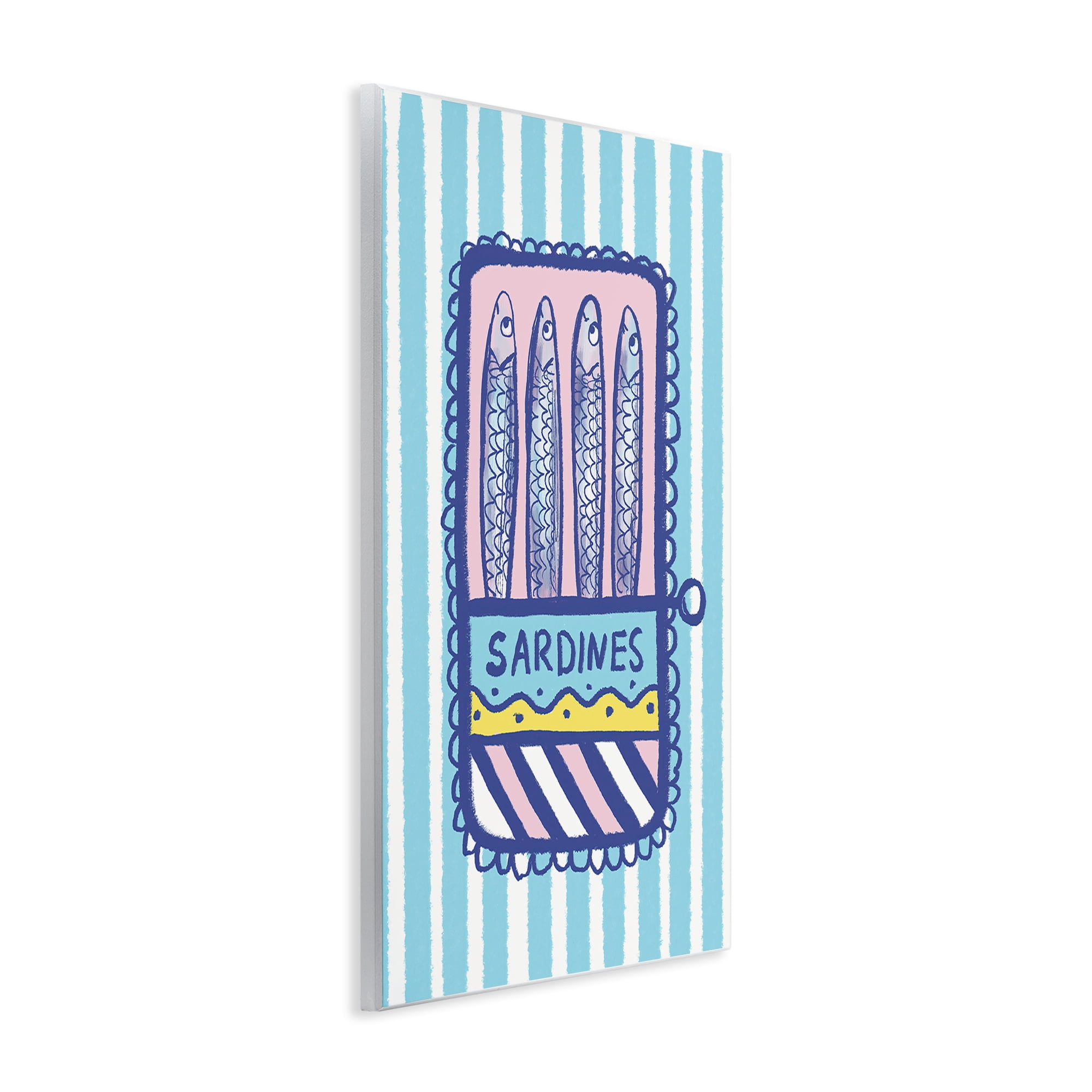 Stupell Industries Pastel & Stripes Sardines Wall Plaque Art, design by Florentina Dolci