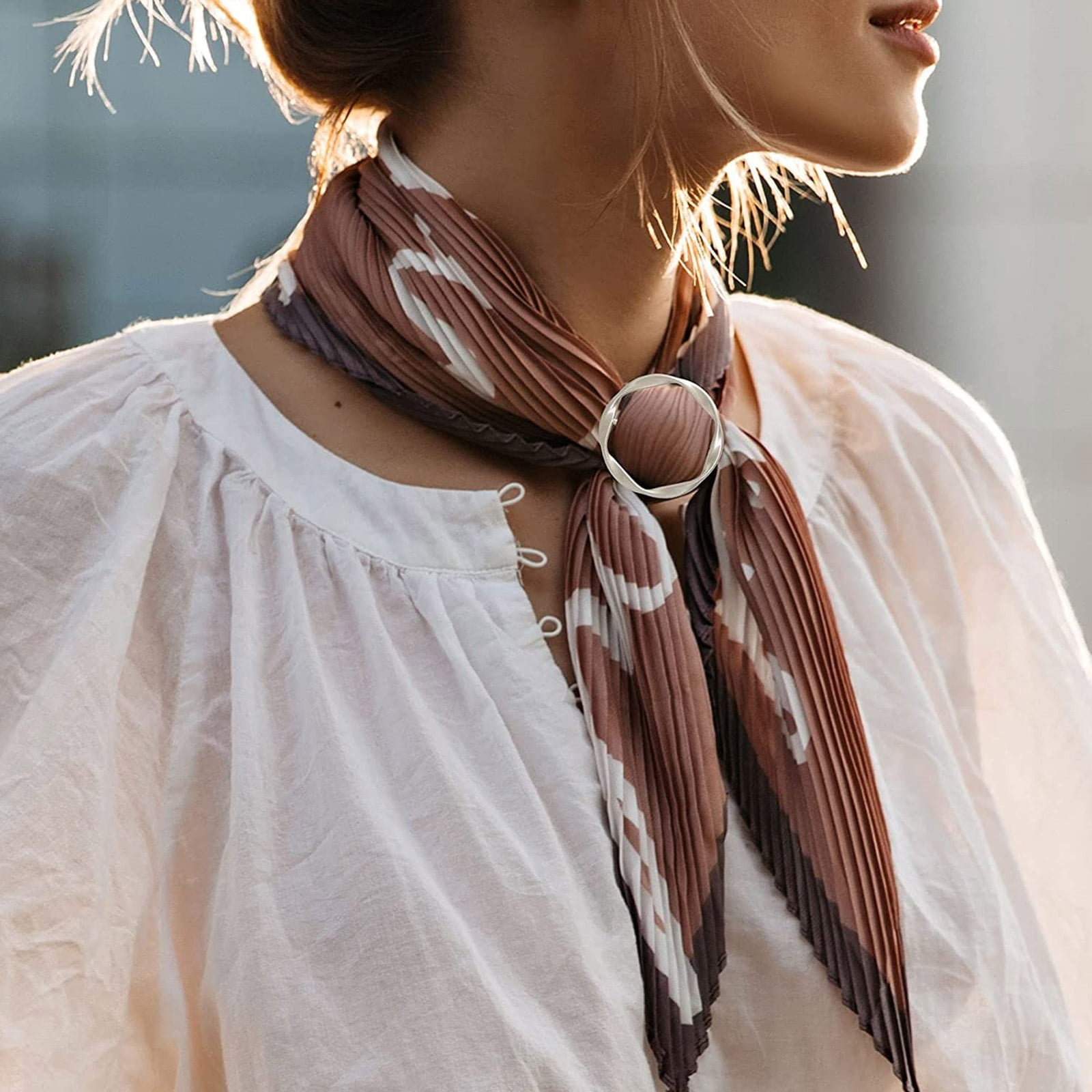 20 Anneaux Clips Pour Foulard, T-shirt, Vêtements - Résine, Diamètre 2,5 Et 3 Cm, Couleurs Aléatoires