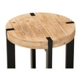 thumbnail image 3 of Horace Rustic and Industrial Natural Brown Finished Wood and Black Finished Metal End Table, 3 of 5