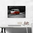 thumbnail image 2 of ARTCANVAS Red And White Volkswagen Vintage Van Bus Canvas Art Print - Size: 26" x 18" (0.75" Deep), 2 of 9