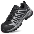 thumbnail image 6 of YHOON Women's Steel Toe Shoes Safety Work Sneakers Comfortable Oil & Slip Resistant Work Shoes Composite Toe Safety Sneakers Black Grey Size 5.5, 6 of 10