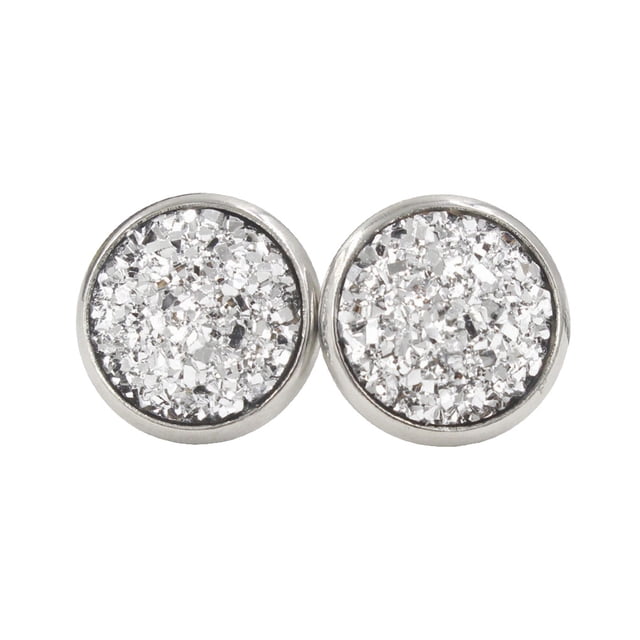 Boucles d'Oreilles en Acier Inoxydable 12mm Boucles d'Oreilles Bijoux Anti Boucles d'Oreilles Rendent Leur Sensibilité Fine Galvanoplastie Boucles d'Oreilles Rondes pour Mariage