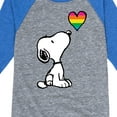 thumbnail image 3 of Peanuts - Snoopy Rainbow Heart - Toddler & Youth Raglan Graphic T-Shirt, 3 of 5