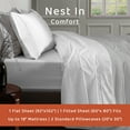 thumbnail image 2 of Loomsnest 4 Piece Queen Sheet Set, Cool & Crisp Percale, 100% Cotton Sheets, Deep Pockets, White, 2 of 9