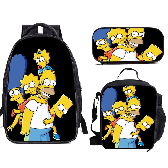 Animal Forest Student Bag, Youth Backpack, Student Backpack Three-piece Set-SinKeeU