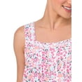thumbnail image 4 of Aria Sleeveless 100% Cotton Nightgown with Pockets in 36",Women's Sizes XS-5X, 4 of 6