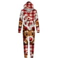 thumbnail image 5 of Nnhblu Christmas Family Pajamas Matching Set Xmas Holiday Zip Up One Piece PJs Women Men Kid Baby Hooded Sleepwear, 5 of 5