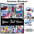 thumbnail image 3 of Custom Blanket Personalized Blanket with Photos Text Customized Picture Throw Blanket for Adult Kids Dad Mom Grandpa Grandma for Birthday Christmas Valentines, 10 Photos, 3 of 6