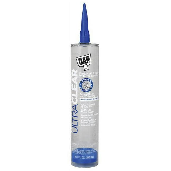 DAP Ultra Clear Flexible Sealant - Durable, Water Resistant - 10.1 oz