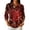 Gold -AV33, variant on Christmas Women Polo Shirts 3/4 Sleeve Collared Button Tops Xmas Snowflake Holiday Blouse Red 2XL