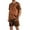 Light Brown, variant on Ekouaer Men Satin Pajamas Set 2 Piece Silk Sleepwear Shorts Button Down Tops Loungewear with Pockets