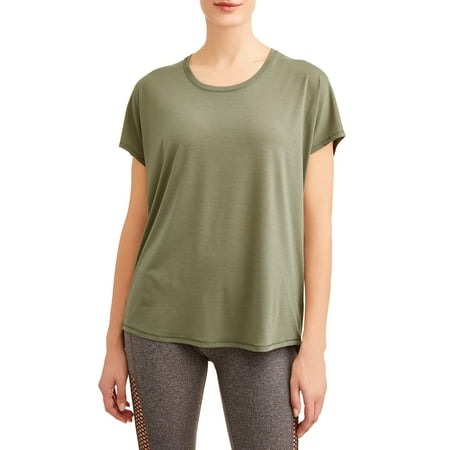 Athletic Works Women's Athleisure Everwhere Short Sleeve Wrap Back T-Shirt