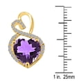 thumbnail image 4 of Aone Jewelry Engagement Necklace for Women 3.9 Ct. Diamond and Heart Shape Amethyst White Gold Pendant Prong-Setting 14K white Gold, 4 of 6