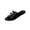 Black, variant on Womens White Braided Flat Sandals Slip On Open Toe Summer Casual Comfort Slide Sandals PU Faux Leather Beach Vacation,Size 8.5