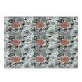 thumbnail image 1 of Mandala Cutting Board, Grunge Looking Round Floral Rounds Contrast Colors and Design, Decorative Tempered Glass Cutting and Serving Board, Small Size, Vermilion Black White, by Ambesonne, 1 of 1