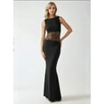 thumbnail image 2 of Lace Bodycon Maxi Dress with Crew Neck, 2 of 7