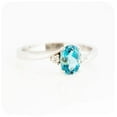 thumbnail image 3 of London Blue Topaz Engagement Ring Wedding Engagement Band Ring Gifts For Her 925 Sterling Silver Gemstone Jewelry For Women Gift, 3 of 5