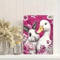 thumbnail image 2 of UXIEQU Cute Bunny And Duck Floral Canvas Wall Art Print 15.75x11.81 Inches, 2 of 8