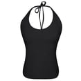 thumbnail image 6 of Women's Slim Fit Halter Tank Top, Solid Color Sleeveless Camisole, Casual Summer Layering Cami, 6 of 6