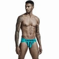thumbnail image 5 of zuwimk Mens Underwear,Men's Briefs Low Rise Bikini Underwear Enhancing Blue,XXL, 5 of 5