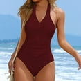 thumbnail image 2 of Plus Size Swimwear For Women High Waisted Swimsuit Strappy Ruffle Detail Bathing Suit Summer Beach Pool Vacation, 2 of 6